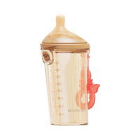 奶爸爸 翻盖奶瓶新生儿防胀气PPSU奶瓶宽口径奶瓶不带吸管赠直饮杯