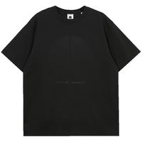 杰克·琼斯（JACK&JONES）夏季款速干凉爽胶印宽松罗纹圆领立体logo短袖T恤男款224201035 黑色E40 黑色E40 170/92A/S