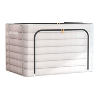 维简（Vilscijon）收纳箱衣服被子整理箱玩具塑料储物箱防湿防潮百纳箱透明大号100L 100L特大号【长60*宽42*高40cm】