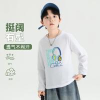 小猪班纳 25年秋新款中大男女童休闲长袖套头T恤柔软亲肤打底衫