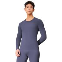 有棵树 YOUKESHU秋衣秋裤男士纯棉毛衫薄款打底内穿青少年保暖内衣套装线衣线裤 灰蓝色 L