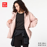 UNIQLO 优衣库 女装防风拉链连帽外套/内里摇粒绒防水472150 11 粉红色 L /160/88A