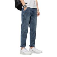 唐狮裤子男男装裤子休闲修身小脚牛仔长裤男士休闲裤牛仔裤男裤子男