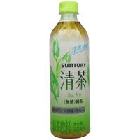 三得利（Suntory）清茶绿茶500ml整箱瓶装即饮茶饮料童年回忆商用 5瓶*500ml(绿茶)