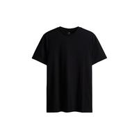 H&M男装T恤2025年春季简约休闲宽松修身圆领短袖打底衫0685816 黑色 M 175/100