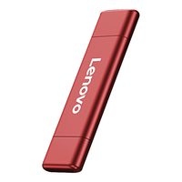 Lenovo/联想 ZX1 Pro 512GB 移动硬盘固态 Type-c USB3.1双接口 红色