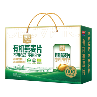 西麦 有机燕麦片礼盒1050g 0添加高蛋白长辈中老年