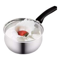 炊大皇304不锈钢奶锅辅食锅婴儿宝宝煮奶锅泡面锅蒸屉燃气电磁炉通用 辅食锅 1.7L16cm 16cm