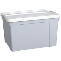 清野の木 衣物收纳箱塑料整理箱95L灰色 1个装 带轮 【灰色95L】63.5*43.5*42cm