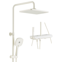 恒洁（HEGII）淋浴花洒套装 曲面屏数显除垢大平台花洒全套DMF958-334S-WM