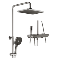 恒洁（HEGII）淋浴花洒套装 曲面屏数显除垢大平台花洒全套DMF958-334S-SH