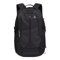 探路者户外登山包大容量徒步露营双肩包透气轻便防泼水运动背包30L 黑色/格子 30L