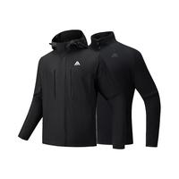 安踏大地之壳水壳3.0丨三合一硬壳冲锋衣男款防水防风加绒内胆两件套 基础黑-5 2XL (男185)