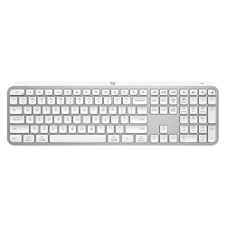 罗技 大师系列 MX Keys S无线蓝牙键盘 超薄全尺寸 人体工学 智能背光 带无线接收器 白色 108键