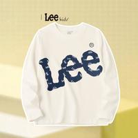 李 Lee 春秋季男童长袖女童秋装儿童纯棉t恤秋季童装中大童衣服初中生