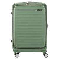 美旅轻便旅行箱胖胖箱拉杆箱 前开盖大容量行李箱 长途短途差旅 HJ3 森林绿 25英寸