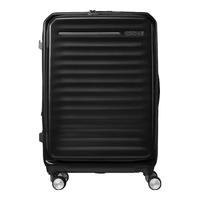 美旅轻便旅行箱胖胖箱拉杆箱 前开盖大容量行李箱 长途短途差旅 HJ3 黑色 29英寸