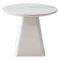 QuanU 全友 家居 现代简约岩板圆形小户型简易奶油风茶几阳台客厅家用DW1189 高茶几