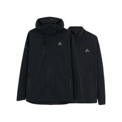 安踏 水壳三合一硬壳冲锋衣男加绒登山户外防水运动外套