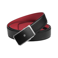 Samsonite 新秀丽 皮带Samsonite男士休闲商务腰带男式裤带男款自动扣皮带 黑色/红色NQ1