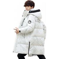 鸭鸭羽绒服鸭鸭（YAYA）羽绒服男中长款加厚保暖时尚潮流休闲连帽外套 黑色 190/3XL