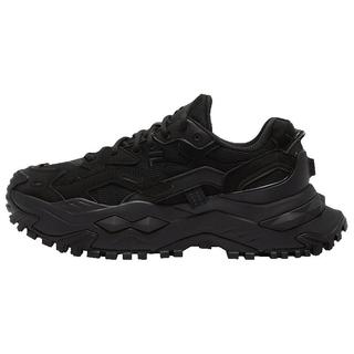 FILA FUSION 斐乐潮牌硬糖男鞋2025冬厚底增高鞋运动鞋黑色老爹鞋 40