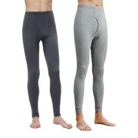 三枪(THREEGUN)保暖内衣男纯棉套装柔软透罗纹高弹秋衣秋裤秋冬季抗静电 【裤子】灰+浅麻灰 XL