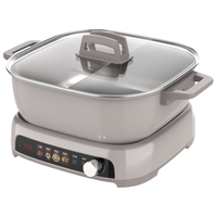 美的 Midea电火锅IH速沸系列 火锅锅多功能锅 电煮锅火锅锅分体式6.5L蒸煎涮炖 3分钟速沸电热锅料理锅 【3分钟速沸】多用途锅HGE22BF08 6.5L