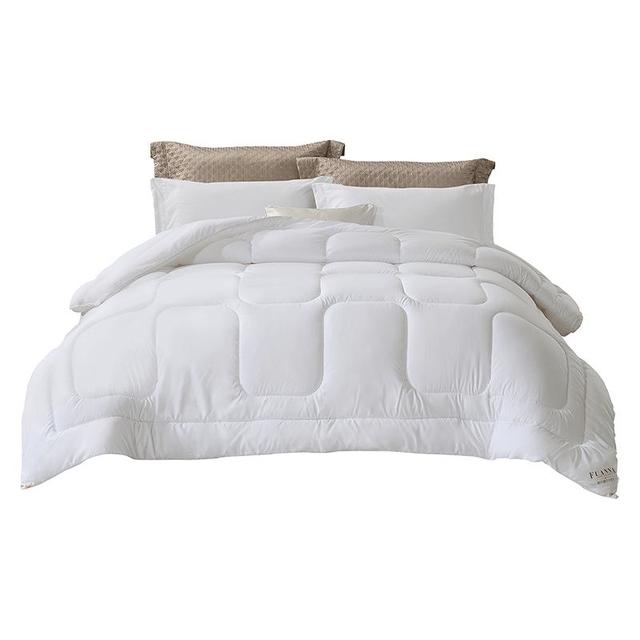 富安娜 舒暖纤维被 四季被 5.4斤 230*229cm 白色