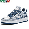 CARTELO 卡帝乐鳄鱼 男士板鞋春秋2024潮流舒适透气休闲鞋运动时尚休闲百搭男鞋 白蓝 41