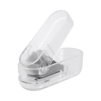 得力（deli）纽赛单孔打孔机按压式打孔器 手工打孔档案打洞机 透明白NS088S