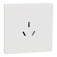 施耐德电气 16A三孔大功率空调插座 86型墙壁开关插座面板 桓悦系列清雅白色