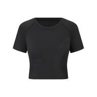 MUJI 无印良品 MUJI Walker 女式 无侧缝防紫外线带罩杯T恤 防晒 黑色