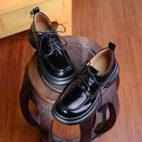 BASTO 百思图 2024秋季学院风牛津鞋粗跟女单鞋