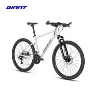 捷安特（GIANT）ATX 620铝合金21速机械碟刹成人变速山地自行车 白月光 26×19.5 L 173-186cm