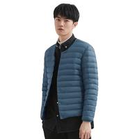 YAYA 鸭鸭羽绒服 鸭鸭男士轻薄羽绒服圆领内外两穿时尚保暖内胆超轻便外套断码清仓