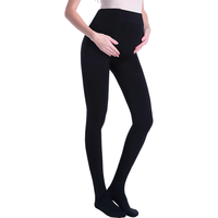 犬印本铺 加绒加厚分段式加压连裤袜 黑色