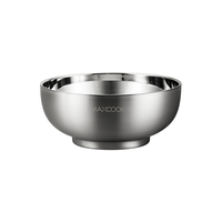 美厨 加厚双层防烫316L不锈钢碗隔热汤碗面碗大饭碗拉面碗沙拉碗