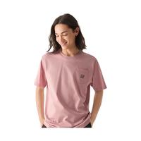 Gap男女装2025春季纯棉刺绣logo口袋短袖T恤简约风725620上衣 粉色 XL (180/100A)亚洲尺码