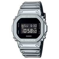 卡西欧(CASIO)手表gshock多功能方表善哉同款运动小方块送男朋友日韩表 GM-5600YM-8PR新金属银白小方块