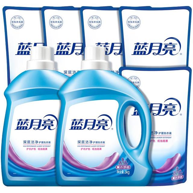 88VIP：蓝月亮 深层洁净洗衣液17斤套装薰衣草香促销组合装店