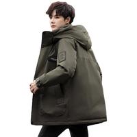雪中飞 SNOWFLYING【极寒加厚】2024冬季羽绒服男款长款连帽工装防寒外套男