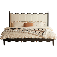 林氏家居床实木床中古风床法式床法式复古床主卧大床 双人床