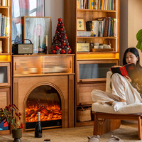 木邻 赫斯提亚壁炉柜 樱桃木边柜 1件