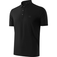 HLA海澜之家短袖POLO衫男24SPORTSDAY马术运动翻领短袖男夏季 180/96A(XL) 黑色(净色)(1B)