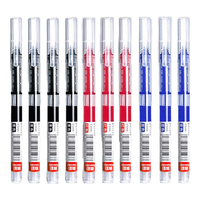 真彩直液式走珠笔速干中性笔黑色笔刷题笔签字笔考试老师改作业蓝红笔圆珠笔水性大容量巨能写 【速干/大容量】30支(黑10红10蓝10) 0.5mm