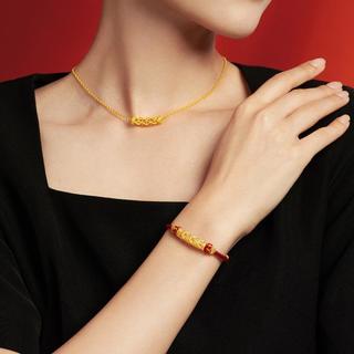 周大福 故宫系列锦绣繁花足金黄金转运珠吊坠