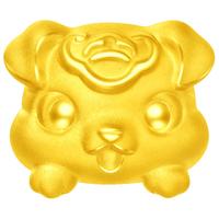 周大福 十二生肖 吉祥趴趴萌兽足金黄金转运珠送礼生日礼物 多款可选 EOR827 趴趴蛇