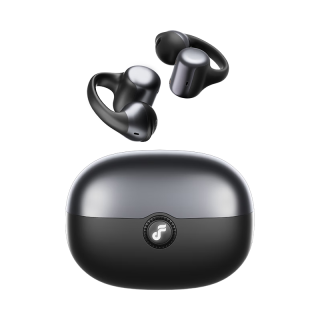 UPROMIX 2026新款 骨传导蓝牙耳机 概念耳夹式 全机型兼容 双设备连接 镜曜黑