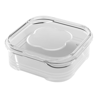 稻草熊冰箱整理收纳盒食品级冷冻肉储物盒可微波炉加热保鲜盒分装盒 透明350ML【4个装】